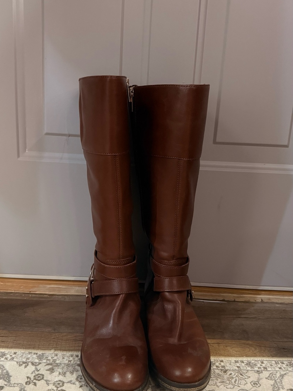 Bandolino Brown Tall Leather Riding Boots